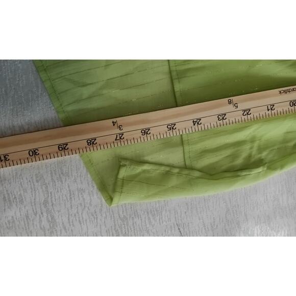 Arden B Y2K Sheer blouse Light Green Work Wear Office Lagenlook Size large - Picture 5 of 12